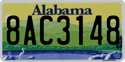 AL license plate 8AC3148
