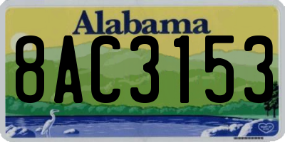 AL license plate 8AC3153