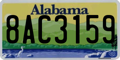 AL license plate 8AC3159