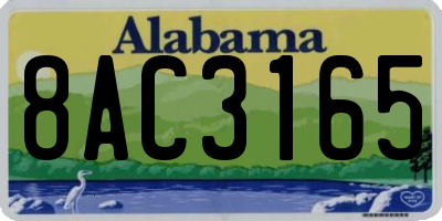 AL license plate 8AC3165