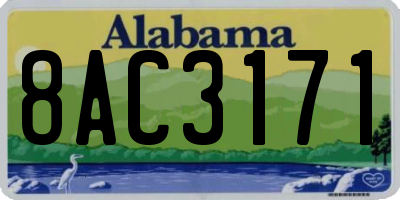 AL license plate 8AC3171