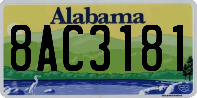 AL license plate 8AC3181