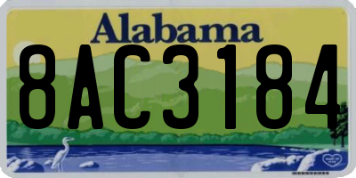 AL license plate 8AC3184