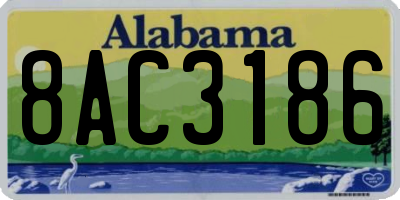 AL license plate 8AC3186
