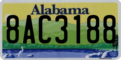 AL license plate 8AC3188