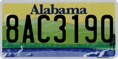 AL license plate 8AC3190
