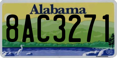 AL license plate 8AC3271