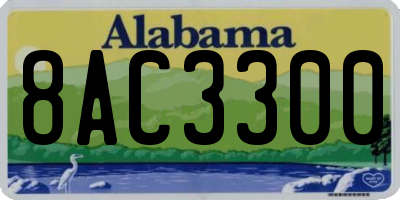 AL license plate 8AC3300