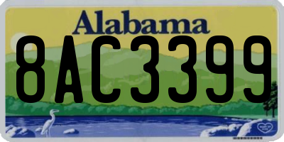 AL license plate 8AC3399