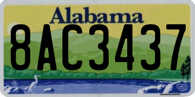 AL license plate 8AC3437
