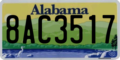 AL license plate 8AC3517