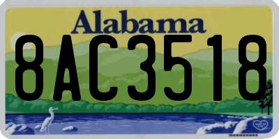 AL license plate 8AC3518