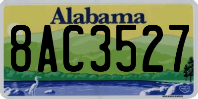 AL license plate 8AC3527