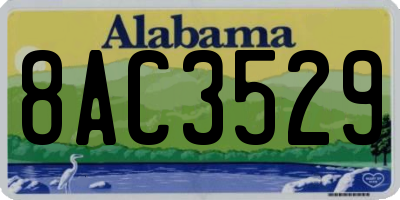 AL license plate 8AC3529