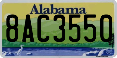 AL license plate 8AC3550