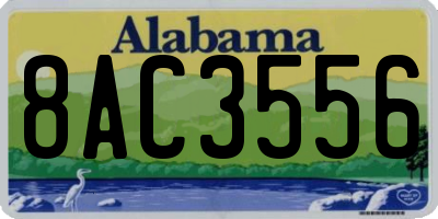 AL license plate 8AC3556