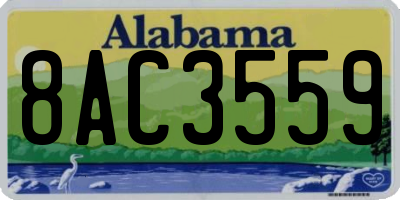 AL license plate 8AC3559
