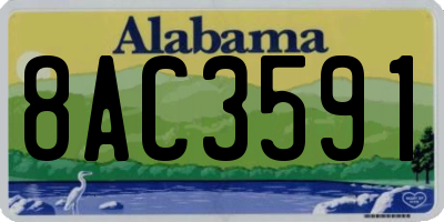 AL license plate 8AC3591