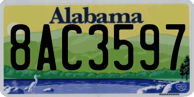 AL license plate 8AC3597