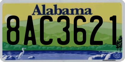 AL license plate 8AC3621