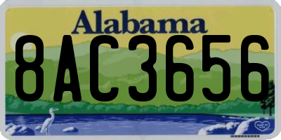 AL license plate 8AC3656