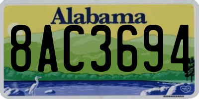 AL license plate 8AC3694