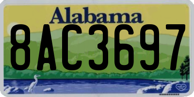 AL license plate 8AC3697