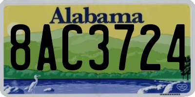AL license plate 8AC3724
