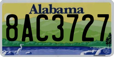 AL license plate 8AC3727