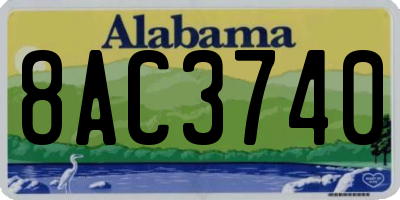 AL license plate 8AC3740