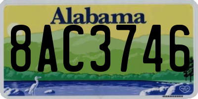 AL license plate 8AC3746