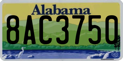 AL license plate 8AC3750