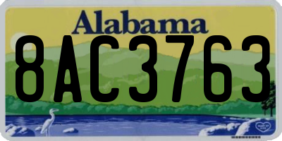 AL license plate 8AC3763
