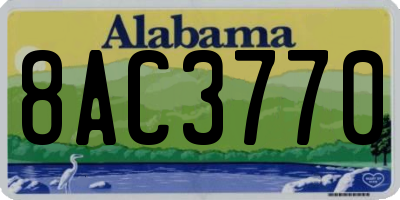 AL license plate 8AC3770