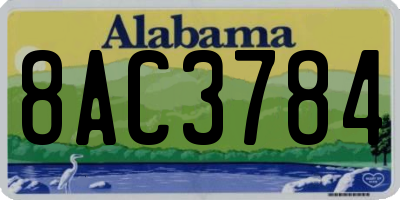 AL license plate 8AC3784