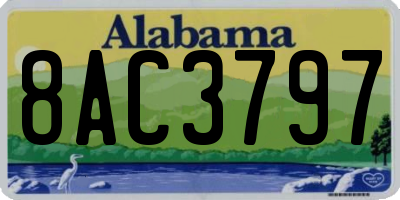 AL license plate 8AC3797