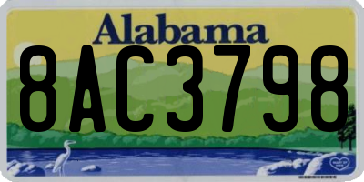 AL license plate 8AC3798