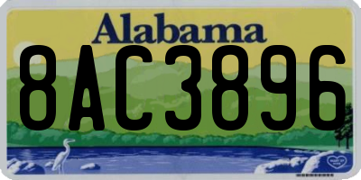 AL license plate 8AC3896