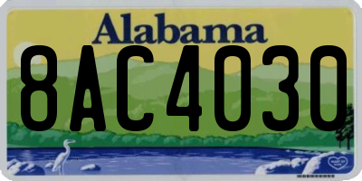 AL license plate 8AC4030