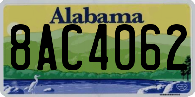 AL license plate 8AC4062