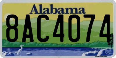 AL license plate 8AC4074