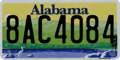 AL license plate 8AC4084