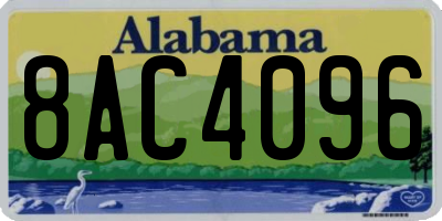 AL license plate 8AC4096
