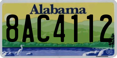AL license plate 8AC4112