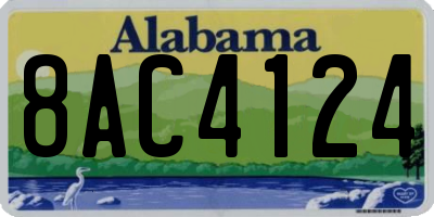 AL license plate 8AC4124