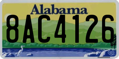 AL license plate 8AC4126