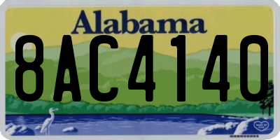 AL license plate 8AC4140