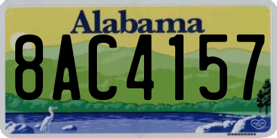 AL license plate 8AC4157