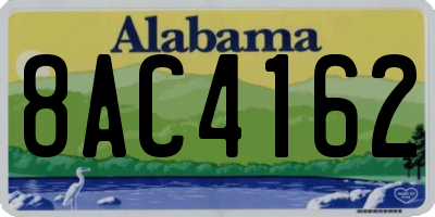 AL license plate 8AC4162