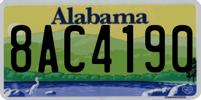AL license plate 8AC4190